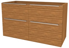 Mereo, Mereo Mailo, kúpeľňová skrinka 121 cm, chróm madlo, Multidecor, Orech Dijon prírodný, MER-CN593SODP1