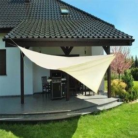 Tieniaca plachta celta trojuholník 5x5x5m 2266 bežová