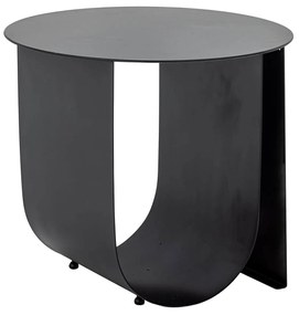 Kovový odkladací stolík bodhi ø 43 x 38 cm čierny MUZZA