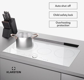 Klarstein Delicatessa 80, vstavaná indukčná varná doska, 3 zóny, 6000 W, Paella zóna, sklokeramika