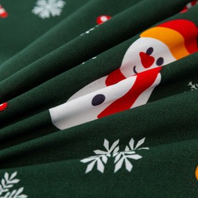Obliečky z mikrovlákna SNOWMAN AND GINGERBREAD zelené Rozmer obliečky: 70 x 90 cm | 140 x 200 cm