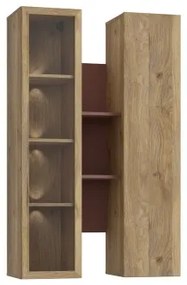 Nástenná polica INAR dub/hnedá