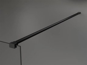 Mexen Kioto sprchová zástena 70x200 cm 8 mm, čierne, biely vzor, 800-070-101-70-85