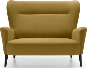 Dvojmiestna pohovka Next, žltá látka