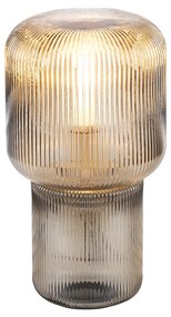 Dizajnová stolná lampa jantárové sklo - Zonat