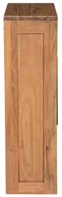 furniture-nabytek.cz - Masívna kúpeľňová nástenná skrinka Auckland z akácie, lakovaná, hnedá – 45×25×70 cm