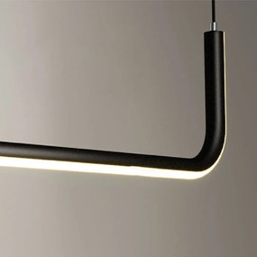 Závesný LED luster APP980-CP čierny/neutrálna biela