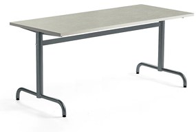 Stôl PLURAL, 1600x700x720 mm, linoleum - šedá, antracit