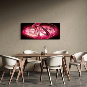 Obraz ružových fraktálov (120x50 cm)