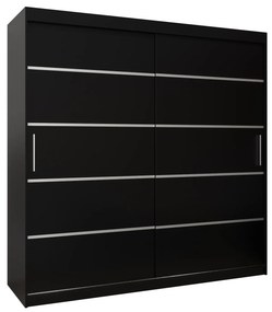 Šatníková skriňa 200 cm Verika 1 200 (čierna). Akcia -25%. Vlastná spoľahlivá doprava až k Vám domov. 1063736