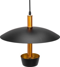 Toolight - Stropné svietidlo APP914-1CP, čierna-zlatá, OSW-01041