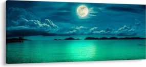 Obraz - Spln nad hladinou (120x50 cm)