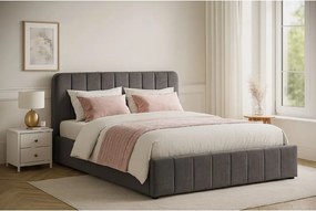 Noela Čalúnená posteľ s úložným priestorom tmavo šedá AVENA 140