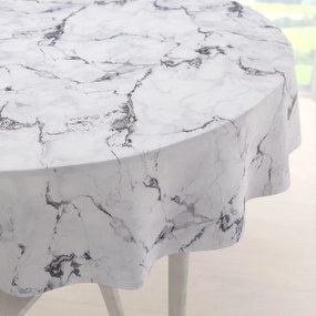 Biante Dekoračný okrúhly obrus PM-064 Sivý mramor Ø 130 cm