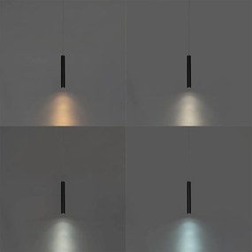 Moderné čierne závesné svietidlo pre 1-fázový koľajnicový systém 4,5 W 3000 K - Magnetic Cassie