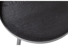 Čierny konferenčný stolík WOOOD Mesa, ø 78 cm