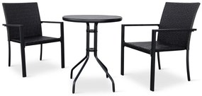 Balkónový set Nina + 2x ratanová stolička Wicker Pat