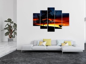 Obraz - Silueta vlka (150x105 cm)