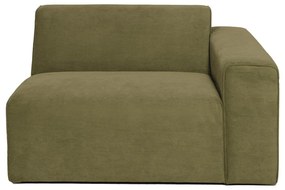 Zelený menčestrový modul pohovky (pravý roh) Sting - Scandic