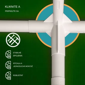 InternetovaZahrada Párty stan Rimini 3x6 m - bočné steny + oblúkové okná - zelená
