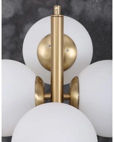 Biele/v zlatej farbe závesné svietidlo so skleneným tienidlom ø 15 cm Forte – Squid Lighting