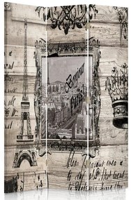 Gario Paraván Bonjour Paris Rozmery: 110 x 170 cm, Prevedenie: Klasický paraván
