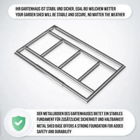 Jago Záhradný domček na náradie, zelený, 190 x 121 x 180 cm