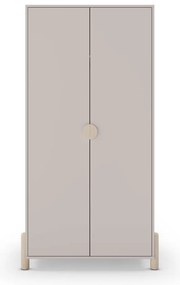 Krémová detská šatníková skriňa z borovicového dreva 93x180 cm Enola – Marckeric