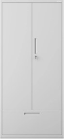 Modulárna kovová multifunkčná skriňa s vysokou zásuvkou sivá MEGAN 1950 x 900 x 400 mm