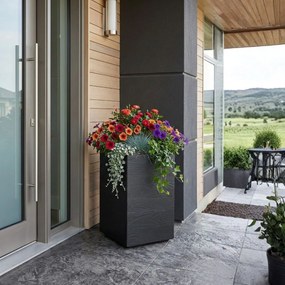 Květináč na kolečkách BETONIQUE I 60x40 cm černý