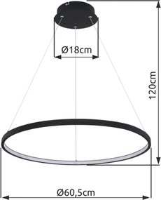 Globo 67192-29B - LED Luster na lanku RALPH LED/29W/230V