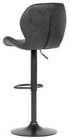 Autronic - Židle barová, černá COWBOY látka, černá podnož - AUB-431 BK3 AKCE