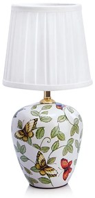 Biela stolová lampa s textilným tienidlom (výška 33 cm) Mansion – Markslöjd