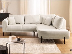 Béžová ženilková rohová pohovka (pravý roh/do L) Mauris – Ropez