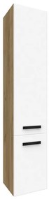 Vysoká skrinka do kúpeľne Songa 30cm 2D dub/biela