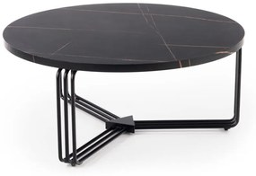 Konferenční stolek ANTICA 80 cm mramor černý
