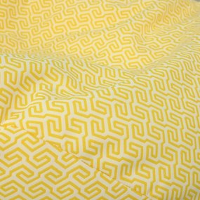 Sedací vak Meander bielo-žltý