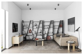 Matná čierna knižnica TemaHome Delta