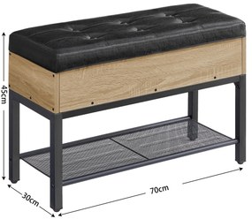 Lavica s botníkom TAYLOR SONOMA 70x30x45 cm