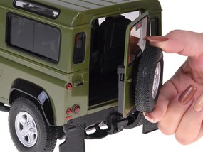 Auto na diaľkové ovládanie Rastar Land Rover Defender 1:14 so svetlami RC0712 Farba: čierna