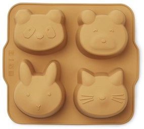 Silikónové formy na muffiny LIEWOOD - Žltá / Tmavo ružová