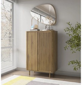 Skrinka v dekore duba v prírodnej farbe 86x130x40 cm Salma – Marckeric