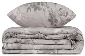 Sivé obliečky na jednolôžko z bavlny Renforcé 140x200 cm Elena – Mijolnir