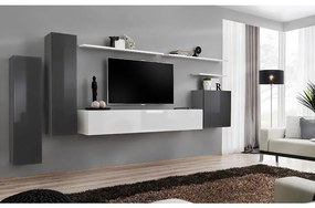 Obývacia stena Switch I Grafit/Biely