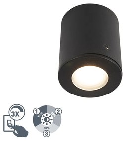 Moderné nástenné bodové svetlo čierne IP55 vrátane 1 x GU10 - Franca