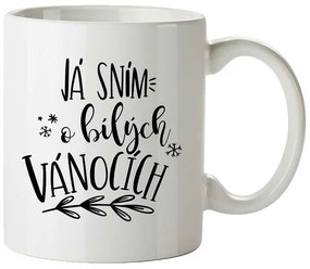 Bohemia Gifts Vianočný hrnček - Já sním o bílých Vánocích, 350 ml