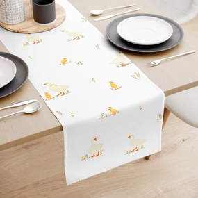 Goldea behúň na stôl 100% bavlnené plátno - kačice 20x120 cm