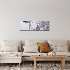 Obraz - Kreslené motýle (s hodinami) (90x30 cm)