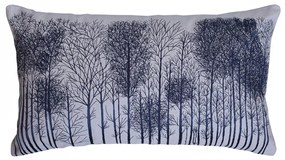 SCANquilt Dekoračný návlek ART NATURE trees sivá modrá 30x50 cm
