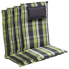 Donau, poduška, čalúnenie na stoličku, vysoké operadlo, záhradná stolička, polyester, 50 x 120 x 6 cm, 4 x poduška